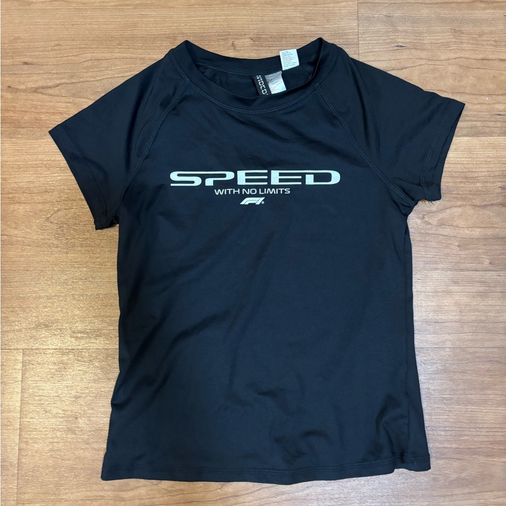 Black Speed With No Limits Short Sleeve Tee